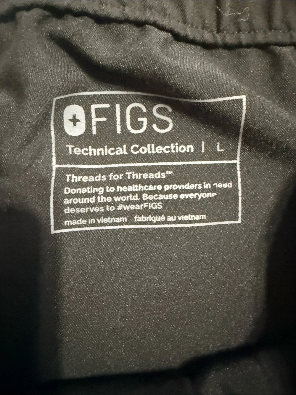 Figs Technical Collection - Black cargo scrub pants, sz L Men’s or unisex